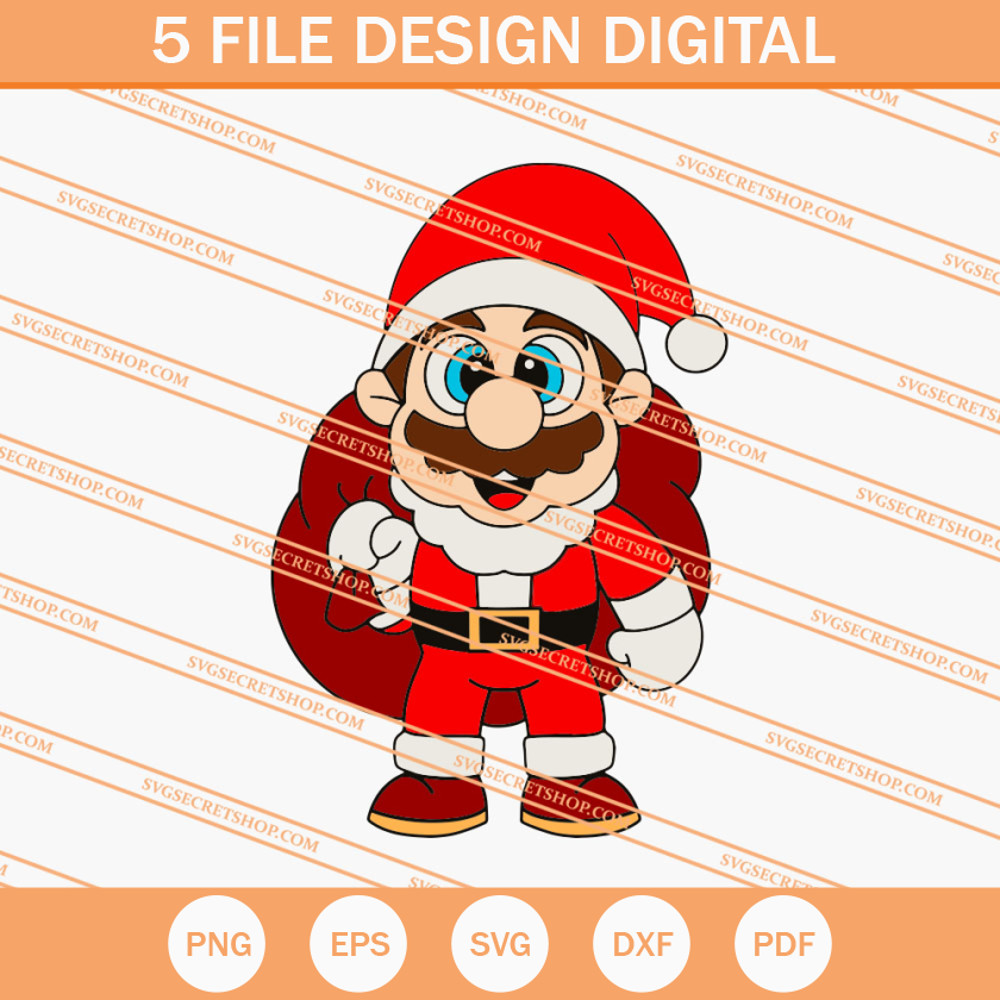 Mario Santa SVG, Super Mario SVG, Santa SVG, Christmas SVG - SVG Secret Shop.jpg