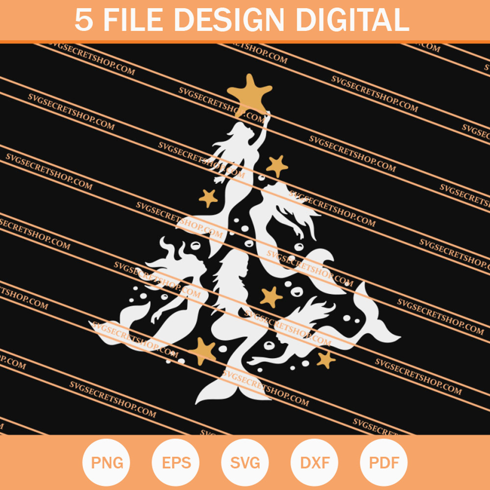 Mermaid Christmas Tree SVG, Mermaid Christmas SVG - SVG Secret Shop.jpg