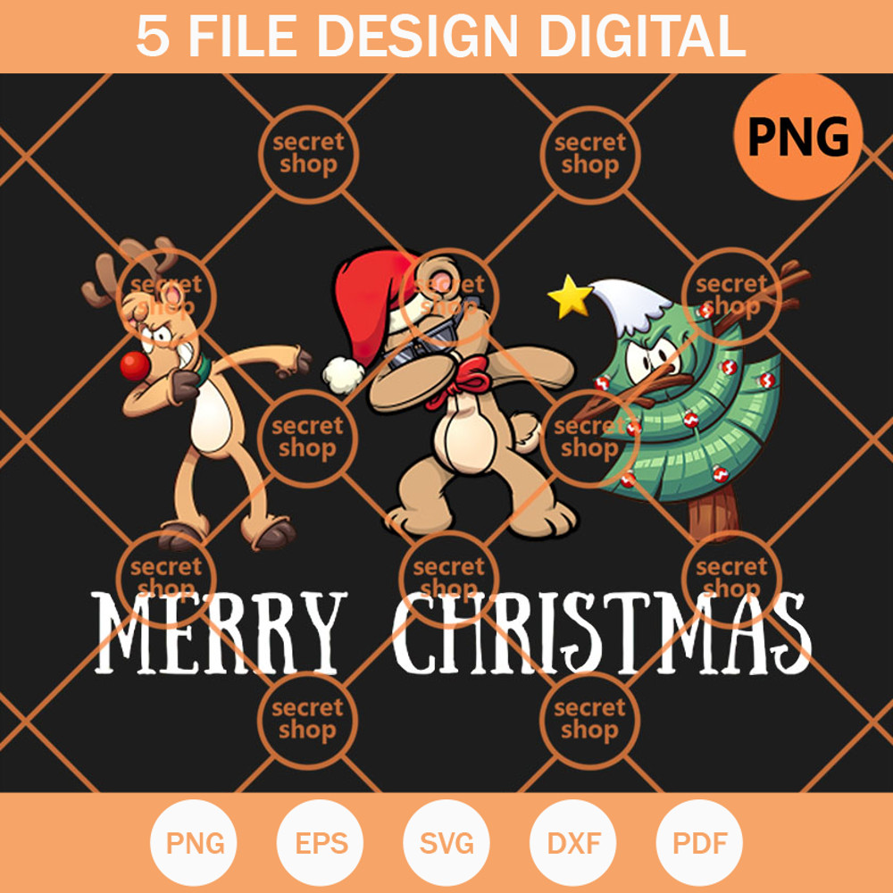 Merry Christmas Dabbing PNG, Reindeer Dabbing PNG, Christmas Tree Dabbing PNG - SVG Secret Shop.jpg