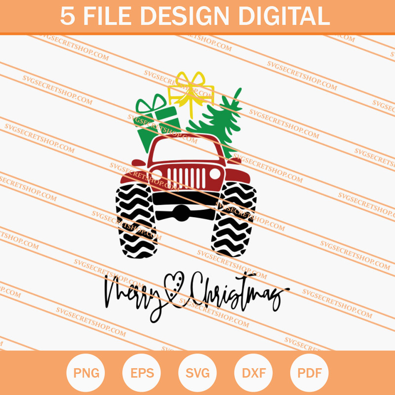 Merry Christmas Truck SVG, Truck Christmas SVG, Truck SVG - SVG Secret Shop.jpg