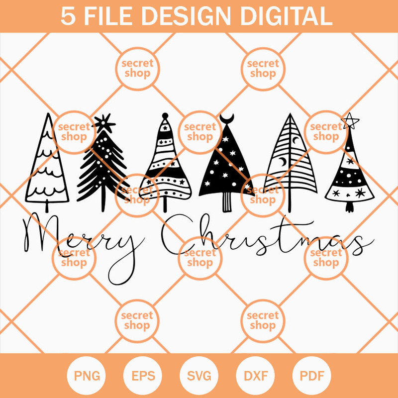 Merry Christmas Tree SVG, Christmas SVG, Tree SVG, Santa Claus SVG - SVG Secret Shop.jpg