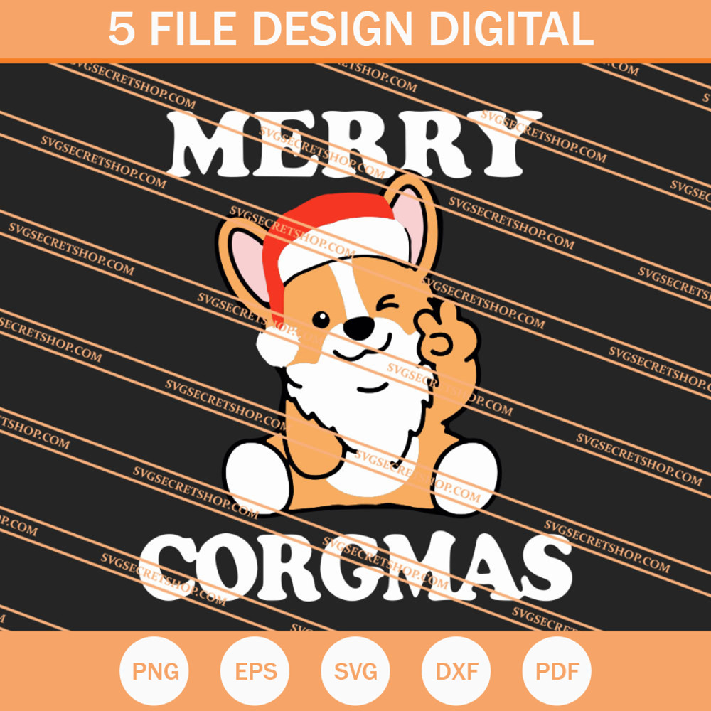 Merry Corgmas SVG, Corgi SVG, Animal SVG, Christmas SVG - SVG Secret Shop.jpg