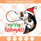 Merry Fishmas SVG, Fishmas Wearing Christmas Hat SVG, Go Fishing On Christmas Time SVG - SVG Secret Shop.jpg