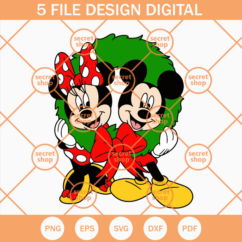 Mickey And Minnie Chrsitams SVG, Mickey Loves Minnie SVG, Couple Christmas SVG - SVG Secret Shop.jpg