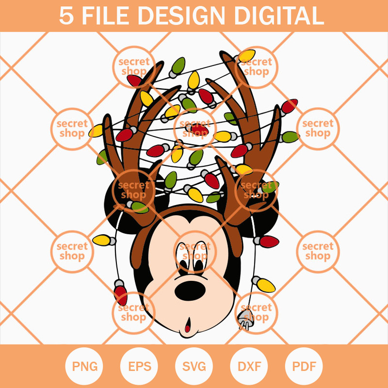 Mickey Christmas Light SVG, Merry Christmas SVG, Mickey Mouse SVG - SVG Secret Shop.jpg