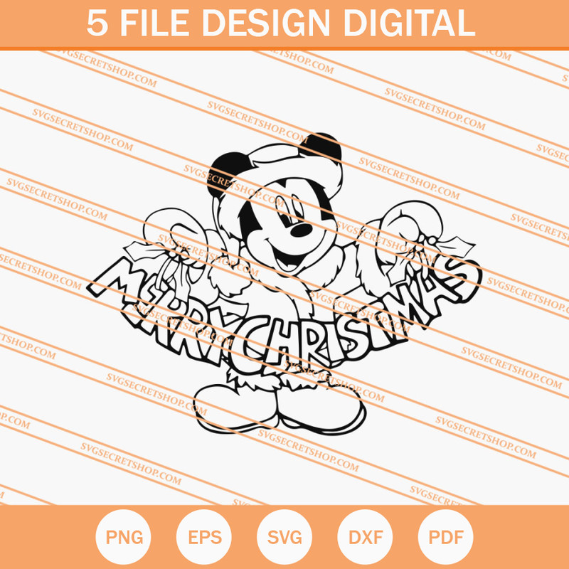 Mickey Merry Christmas SVG, Christmas SVG, Mickey SVG - SVG Secret Shop.jpg