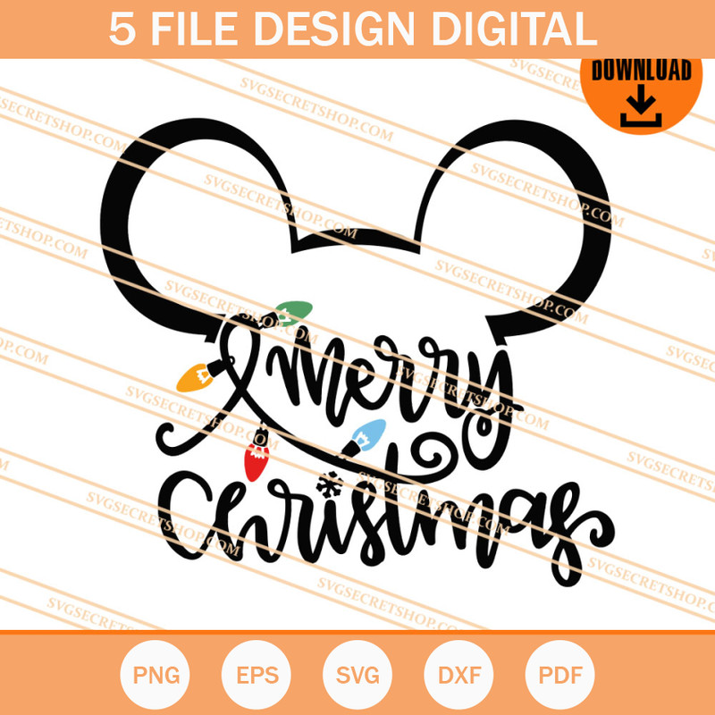 Mickey Mery Christmas SVG, Mickey SVG, Disney SVG - SVG Secret Shop.jpg