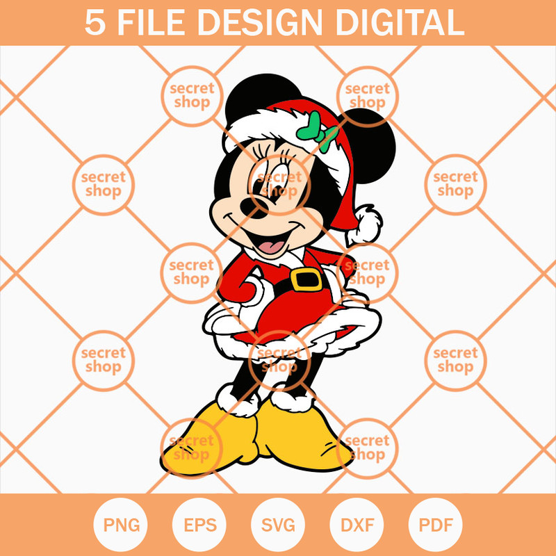 Minnie Christmas SVG, Minne Is Micky's girlfriend SVG, Minnie Wears Red Dress SVG - SVG Secret Shop.jpg