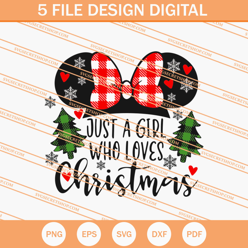 Minnie Just A Girl Who Loves Christmas SVG, Christmas SVG - SVG Secret Shop.jpg