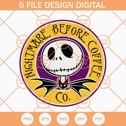 nightmare before coffee svg, nightmare before christmas jack skellington svg