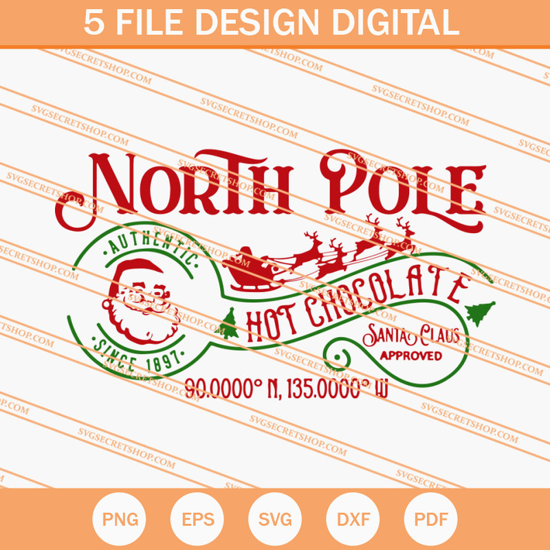 North Pole Hot Chocolate Christmas SVG, Christmas SVG - SVG Secret Shop.jpg