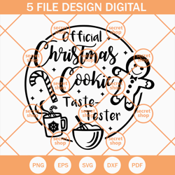 official christmas cookie taste tester svg, sweets for christmas svg