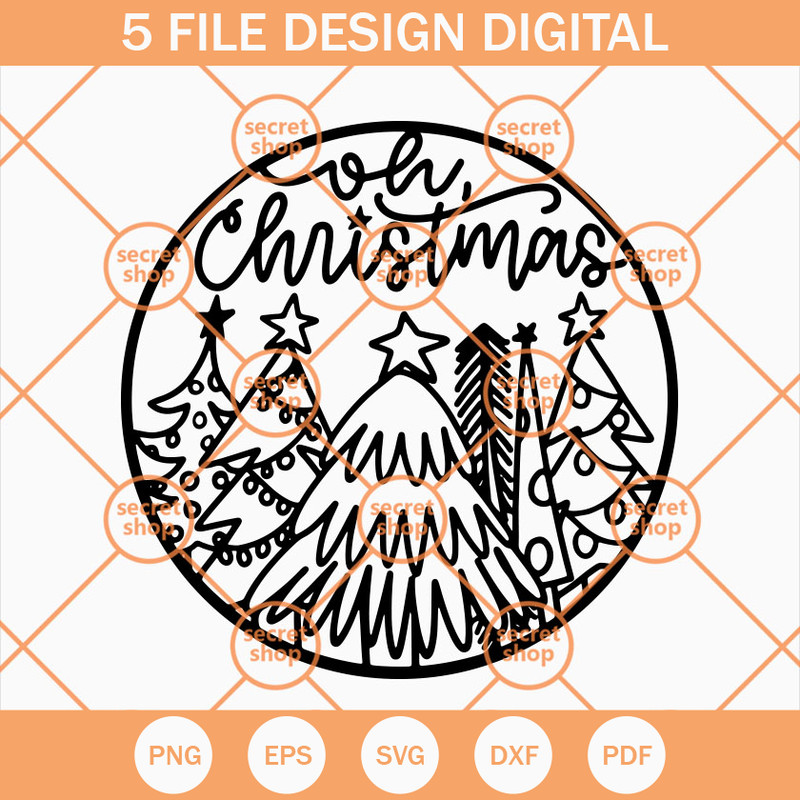 Oh Christmas SVG, Christmas Tree SVG, Merry Xmas Iconic SVG - SVG Secret Shop.jpg