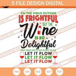 oh the virus outside is frightful but the wine is so delightful and since weve no place