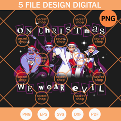 on christmas we wear evil , disney devil characters , queen and witch