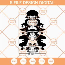 one piece brothers tree svg, monkey d. luffys brother svg, luffys brotherhood christmas svg