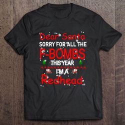 dear santa sorry for all the f-bombs this year i am a cna christmas tee t-shirt
