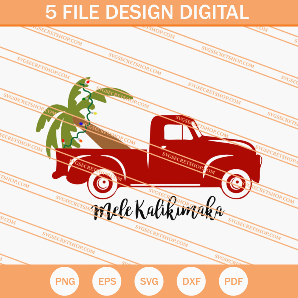 Red Truck Christmas Tree SVG, Red Truck SVG, Christmas SVG - SVG Secret Shop.jpg