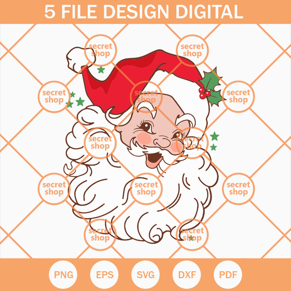 Retro Santa Claus SVG, Merry Christmas SVG, Santa Claus SVG - SVG Secret Shop.jpg