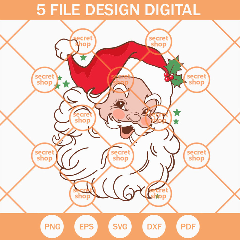 Retro Santa Claus SVG, Merry Christmas SVG, Santa Claus SVG - SVG Secret Shop.jpg