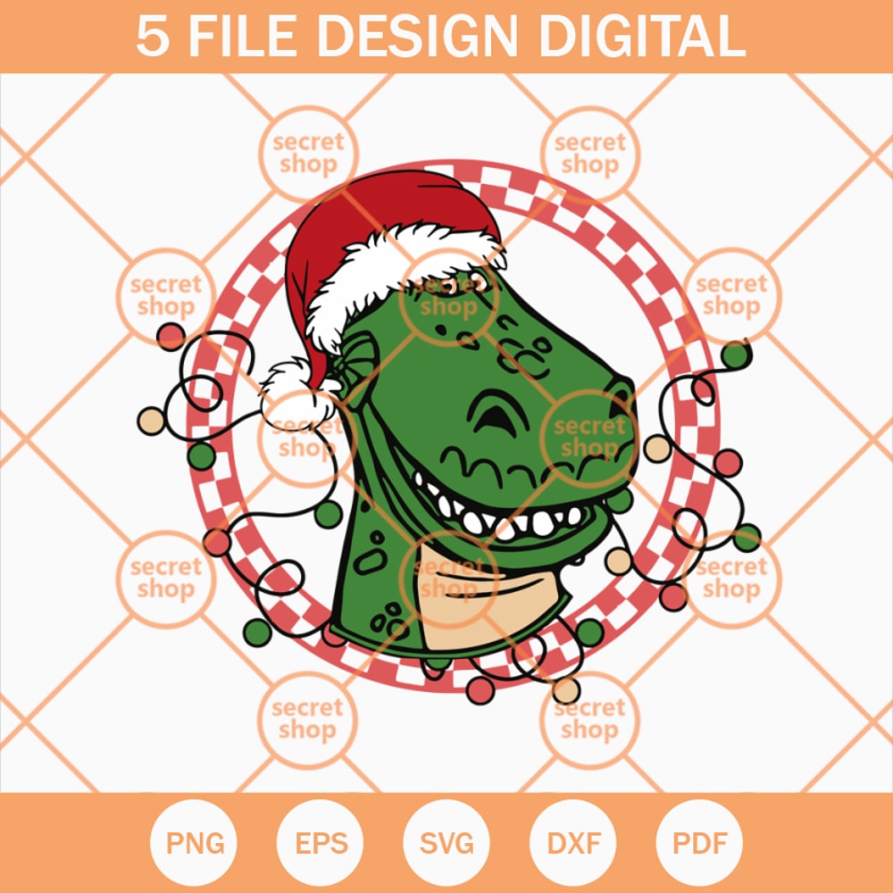 Rex Toy Story Christmas SVG, Dinosaur Christmas SVG, Toy Story Cartoon SVG - SVG Secret Shop.jpg