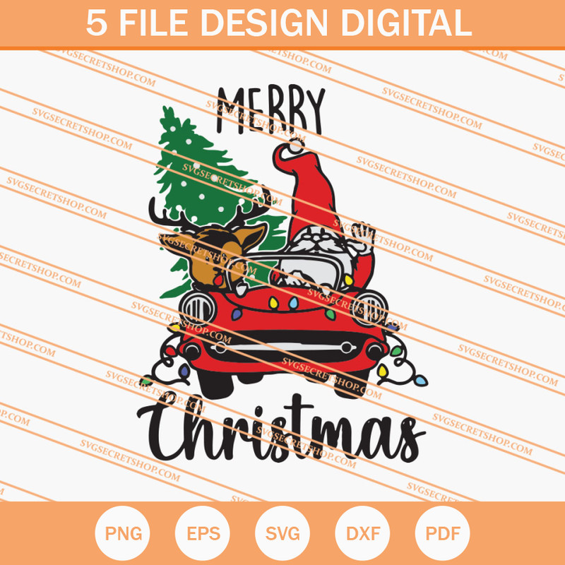 Santa And Reindeer Christmas Tree SVG, Santa And Reindeer SVG - SVG Secret Shop.jpg