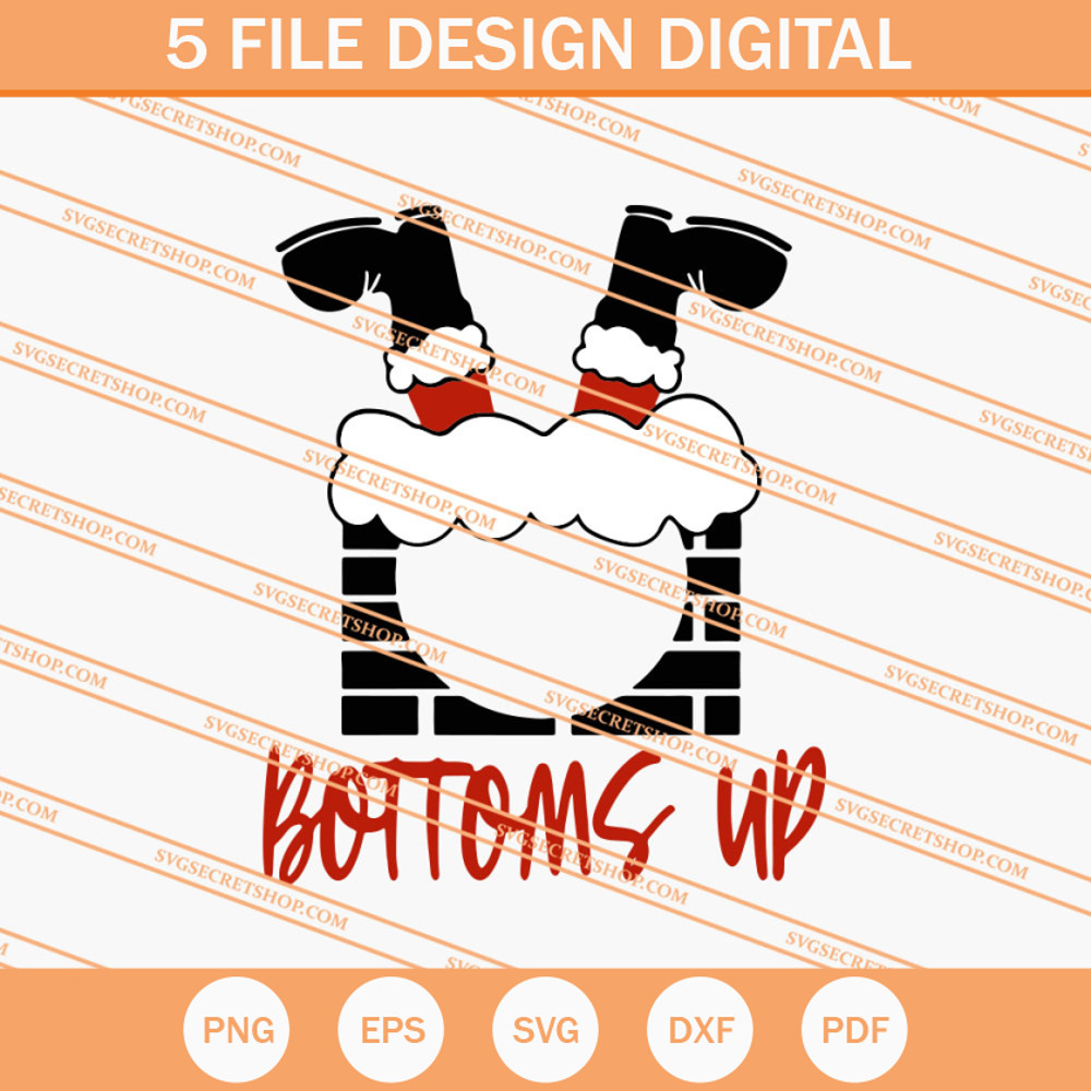Santa Bottoms Up SVG, Christmas SVG, Santa SVG - SVG Secret Shop.jpg