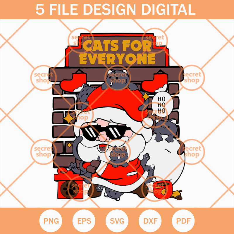 Santa Cats for Everyone SVG, Chibi Cute Santa Claus SVG, Xmas Box Gifts SVG - SVG Secret Shop.jpg