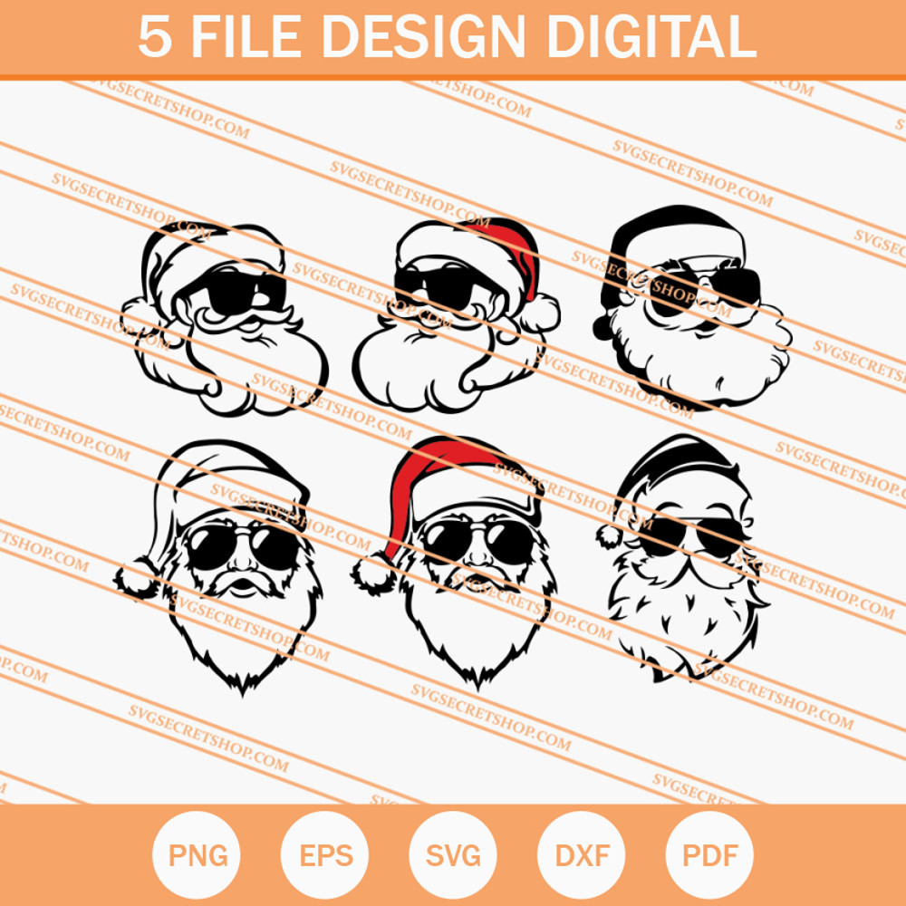 Santa Claus Face SVG, Santa Claus SVG, Christmas SVG - SVG Secret Shop.jpg