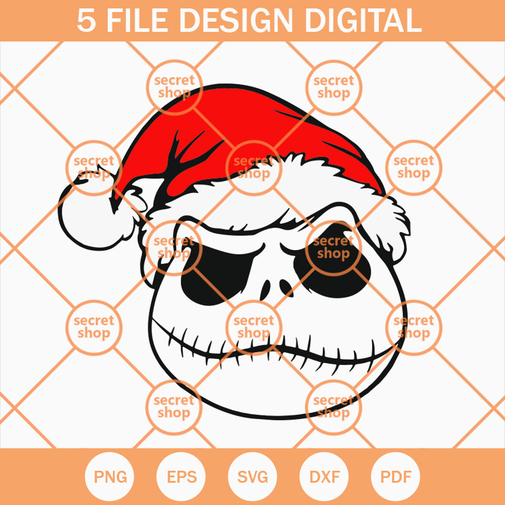 Santa Jack Skellington SVG, Jack Skellington SVG, Santa SVG, Christmas SVG - SVG Secret Shop.jpg