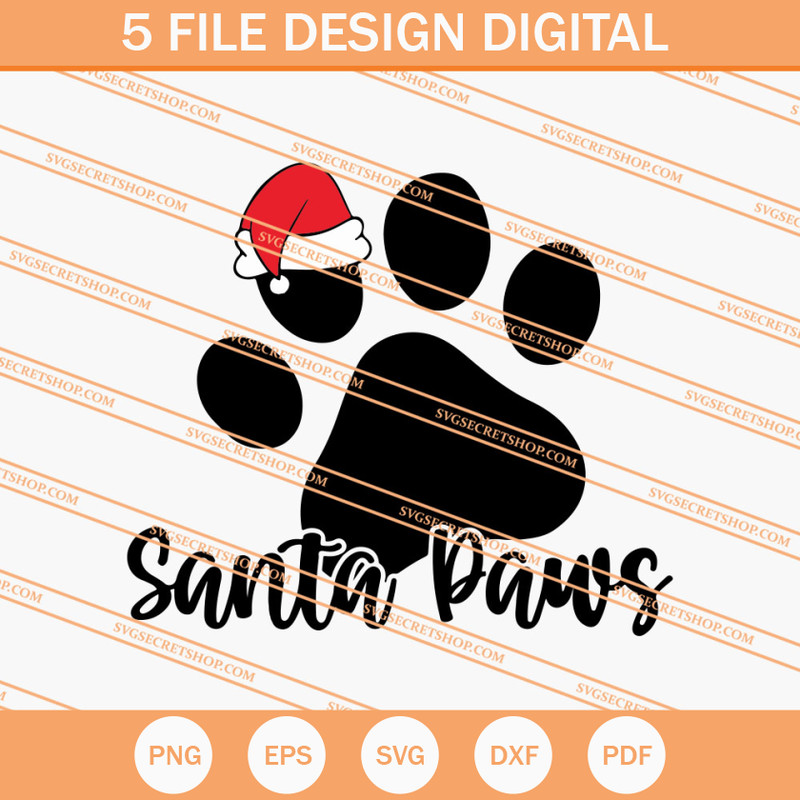 Santa Paws Dog SVG, Santa SVG, Christmas SVG, Dog SVG - SVG Secret Shop.jpg