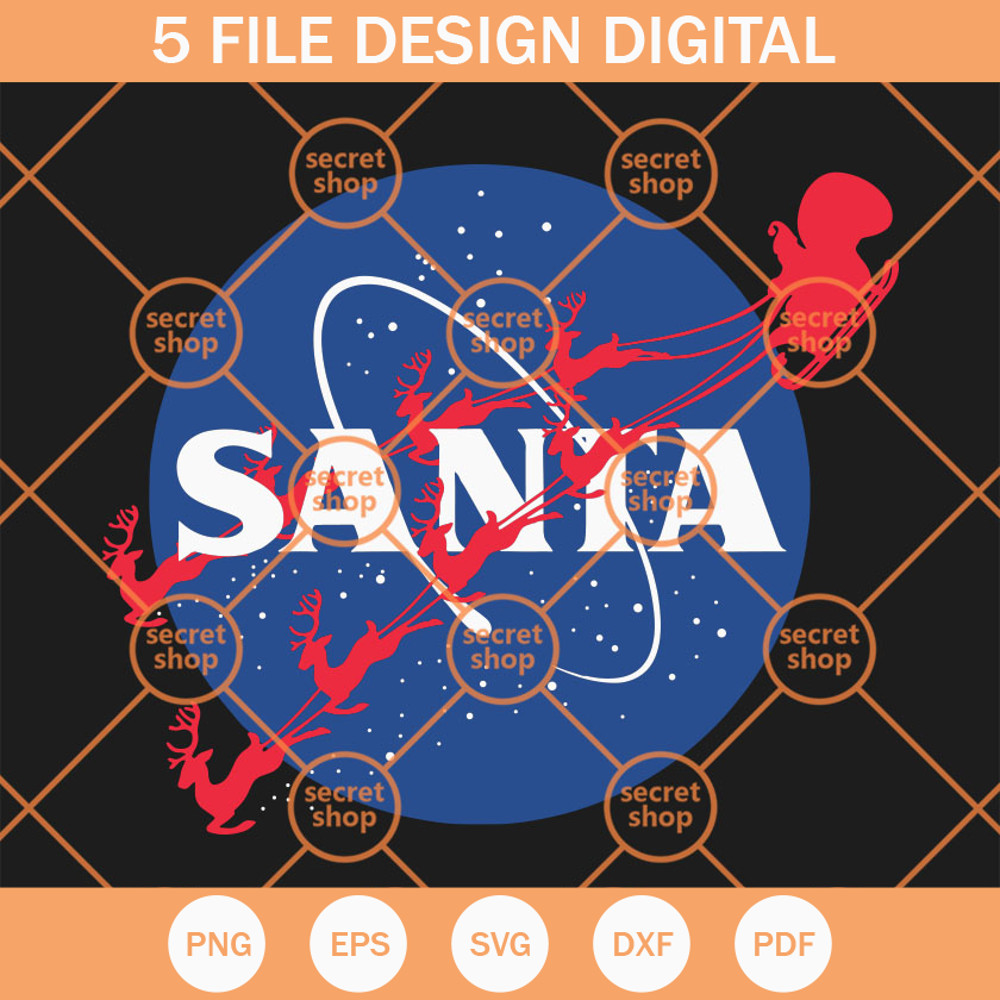 Santa Space Agency SVG, Merry Christmas SVG, Santa Claus SVG - SVG Secret Shop.jpg
