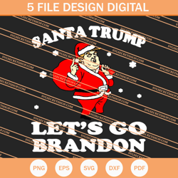 santa trump lets go brandon svg, santa christmas svg