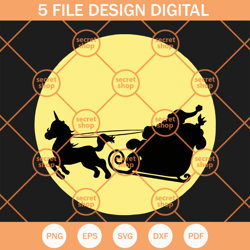 santa with unicorn christmas svg, christmas svg, santa claus svg, unicorn svg