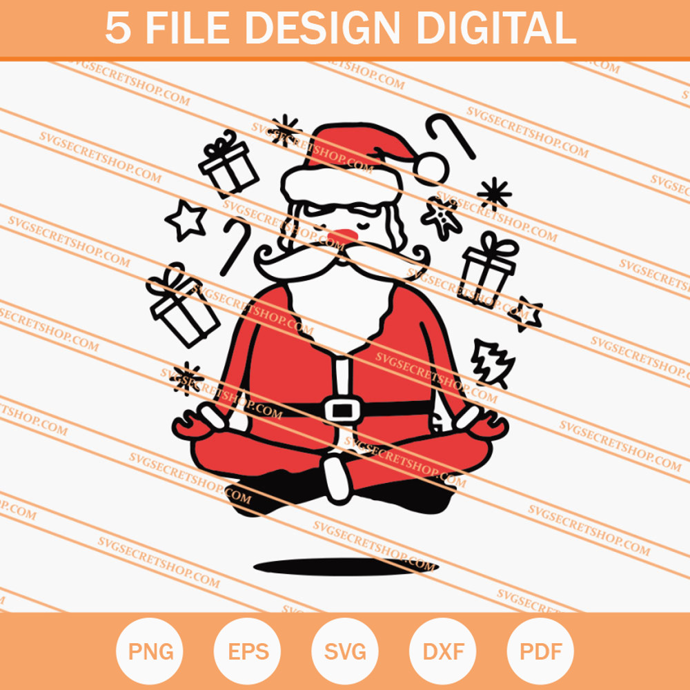 Santa Yoga SVG, Santa SVG, Christmas SVG, Yoga SVG - SVG Secret Shop.jpg