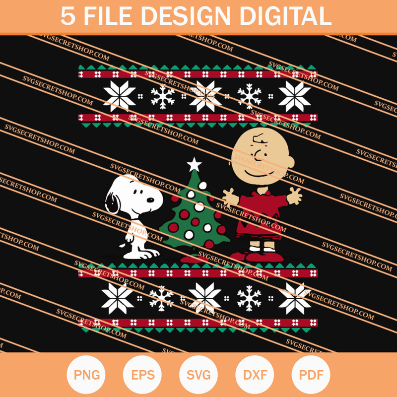 Snoopy And Charlie Christmas Tree SVG, Christmas SVG - SVG Secret Shop.jpg
