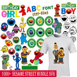 1000 sesame street svg, elmo svg, sesame street, cookie monster svg, elmo birthday svg, sesame svg, digital download