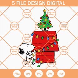 snoopy christmas light svg, christmas peanuts svg, christmas svg, snoopy svg