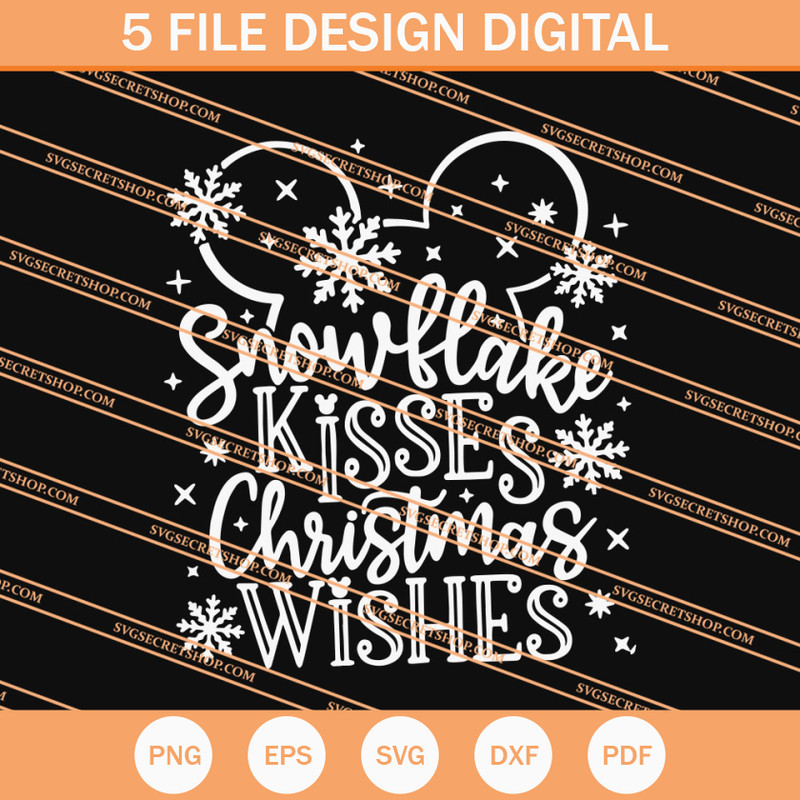 Snowflake Kisses Christmas Wishes SVG, Christmas SVG - SVG Secret Shop.jpg