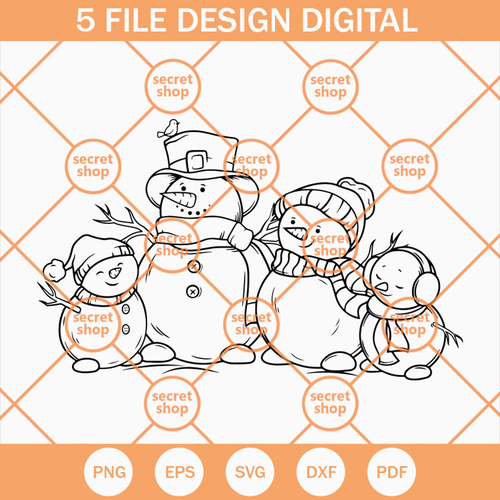Snowman Family SVG, Snowman SVG, Snowman Clipart SVG, Snowman Stock SVG - SVG Secret Shop.jpg