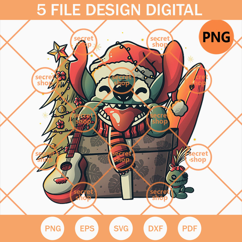 Stitch Christmas Gift PNG, Stitch X Mas PNG, Merry Christmas PNG, Stitch Christmas Lights PNG - SVG Secret Shop.jpg