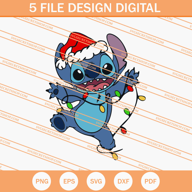 Stitch Christmas Light SVG, Stitch Christmas SVG, Christmas SVG - SVG Secret Shop.jpg