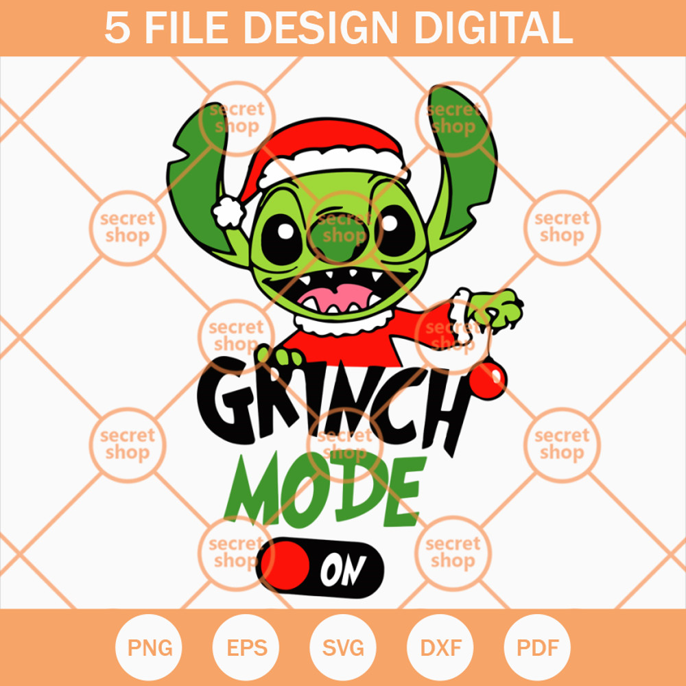 Stitch Grinch Mode On SVG, Stitch Cosplay Grinch SVG, Disneyland Christmas SVG - SVG Secret Shop.jpg