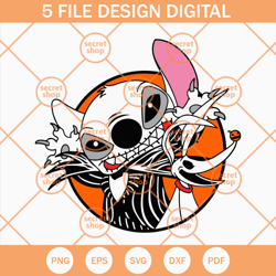 stitch jack skellington svg, halloween king jack skellington svg