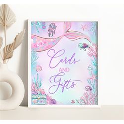mermaid cards and gifts sign pink mermaid birthday little mermaid birthday table decor mermaid birthday cards and gifts