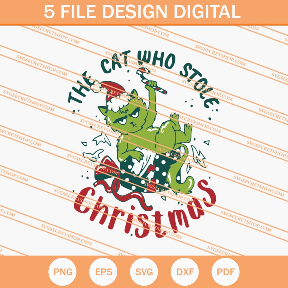 The Cat Who Stole Christmas SVG, Christmas SVG, Cat SVG - SVG Secret Shop.jpg