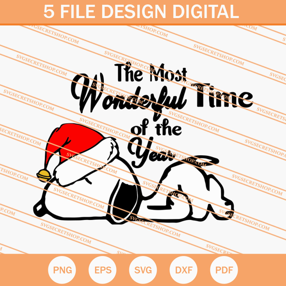 The Most Wonderful Time Of The Year Snoopy SVG, Christmas SVG, Snoopy SVG - SVG Secret Shop.jpg