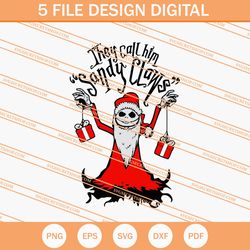 they call him sandy claws jack skellington svg, jack svg