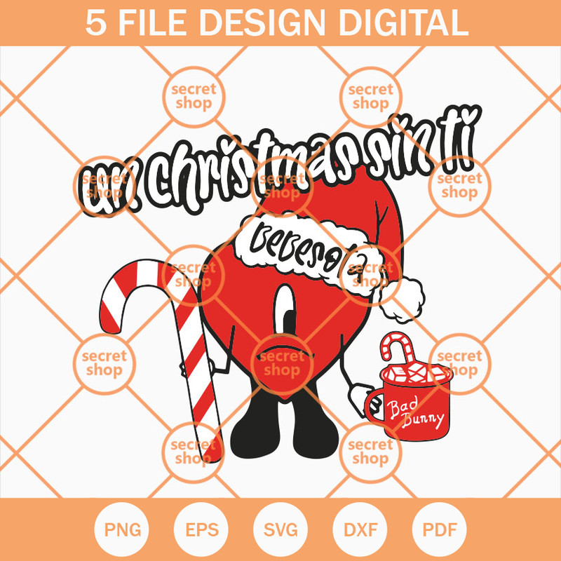 Un Christmas Sin Ti Bad Bunny SVG, Bad Bunny Christmas SVG, Benito SVG - SVG Secret Shop.jpg