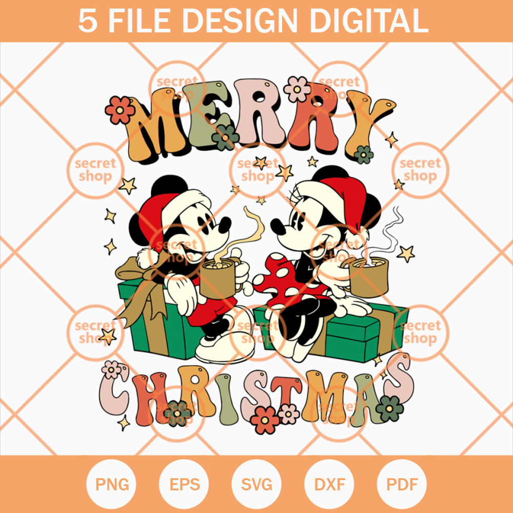 Vintage Mickey And Minnie Merry Christmas SVG, Couple Mickey And Minnie SVG, Disneyland Christmas SVG - SVG Secret Shop.jpg